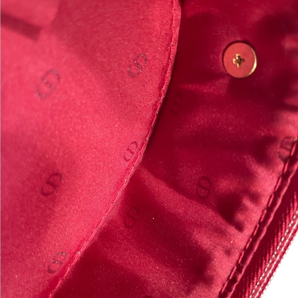 New w/ Box Dior Red Patent GWP Clutch w/ Unbranded Crossbody Gold Chain - Picture 11 of 11